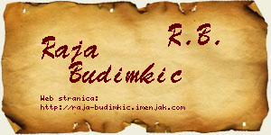 Raja Budimkić vizit kartica